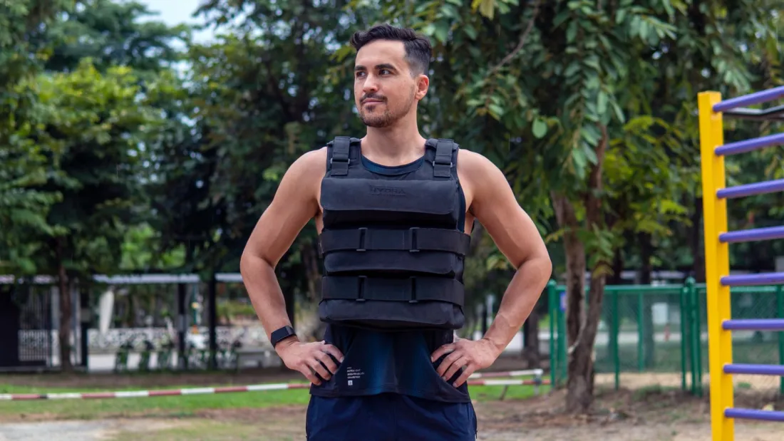 Training outdoors in the vest