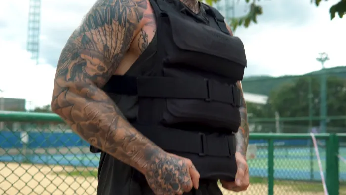 Athlete on the court in the vest